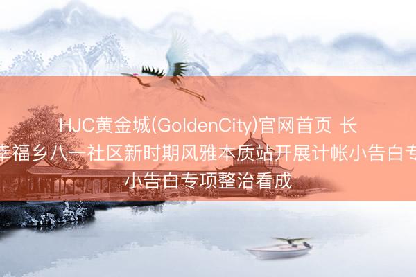 HJC黄金城(GoldenCity)官网首页 长春市南关区幸福乡八一社区新时期风雅本质站开展计帐小告白专项整治看成