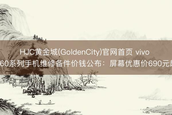 HJC黄金城(GoldenCity)官网首页 vivo S60系列手机维修备件价钱公布：屏幕优惠价690元起